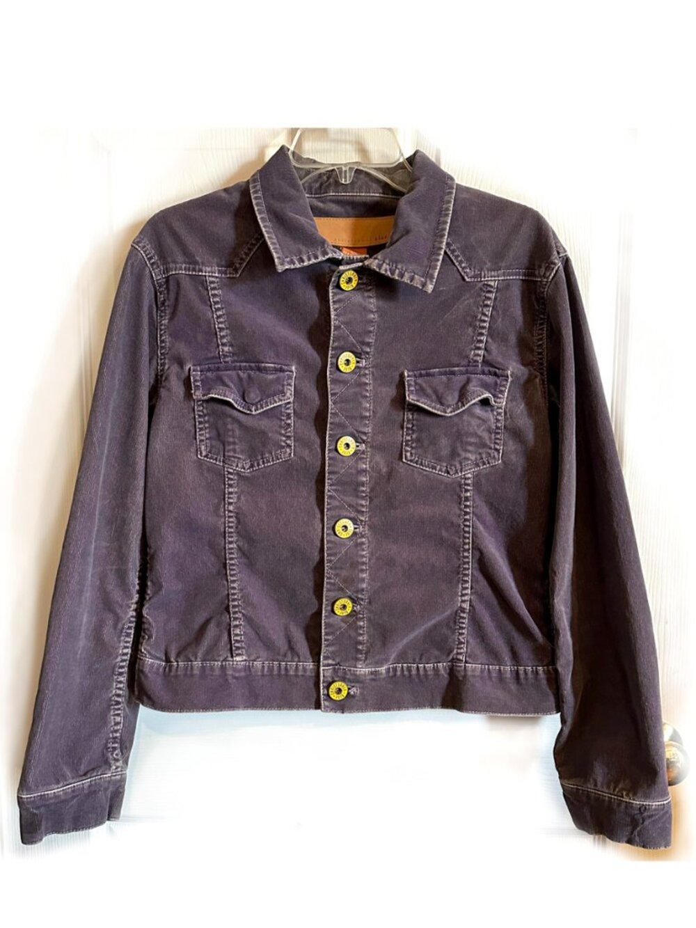 Vintage Christopher Blue Lavender Purple Corduroy Jacket Medium - Picture 2 of 5